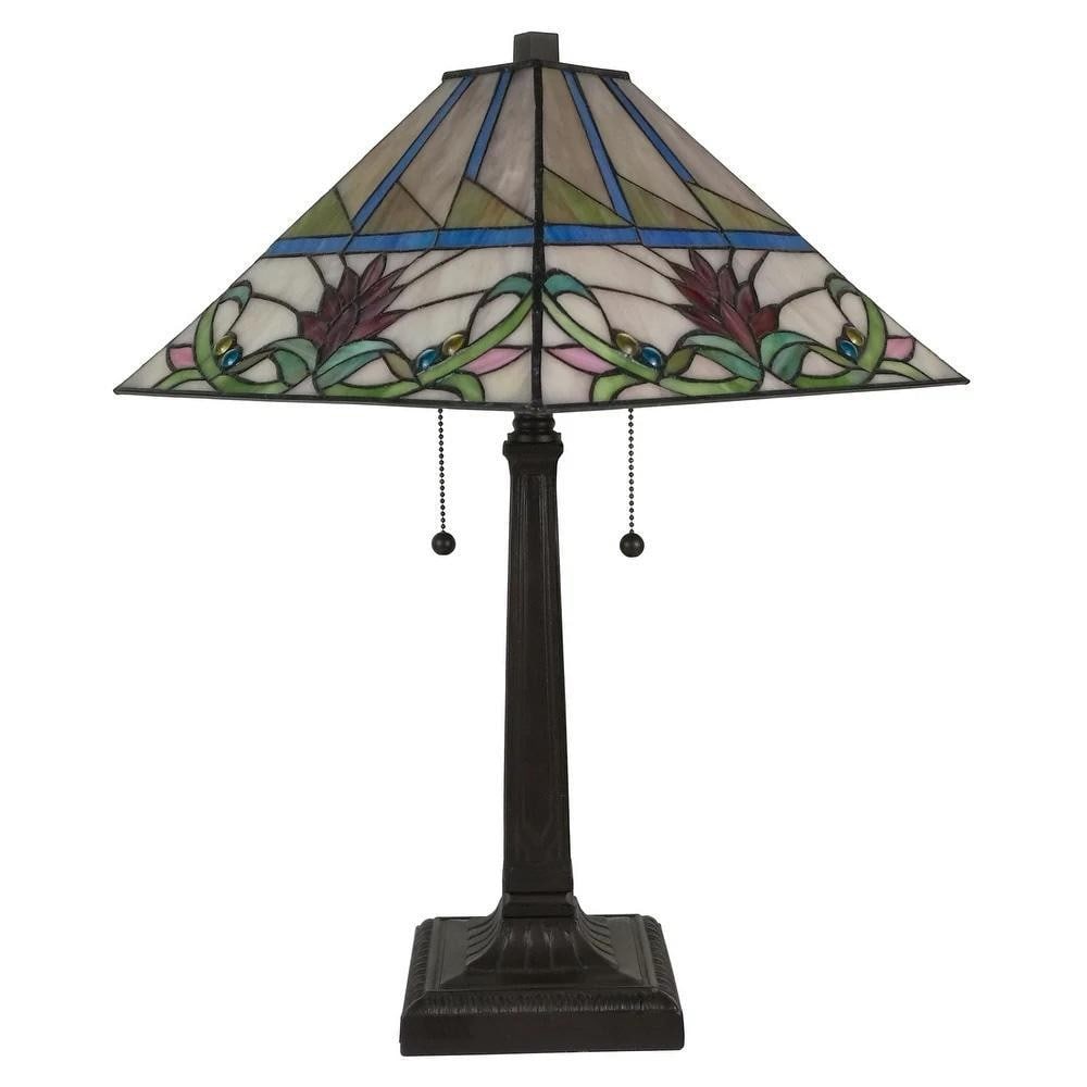 Tiffany-Inspired Two-Light Table Lamp - 2