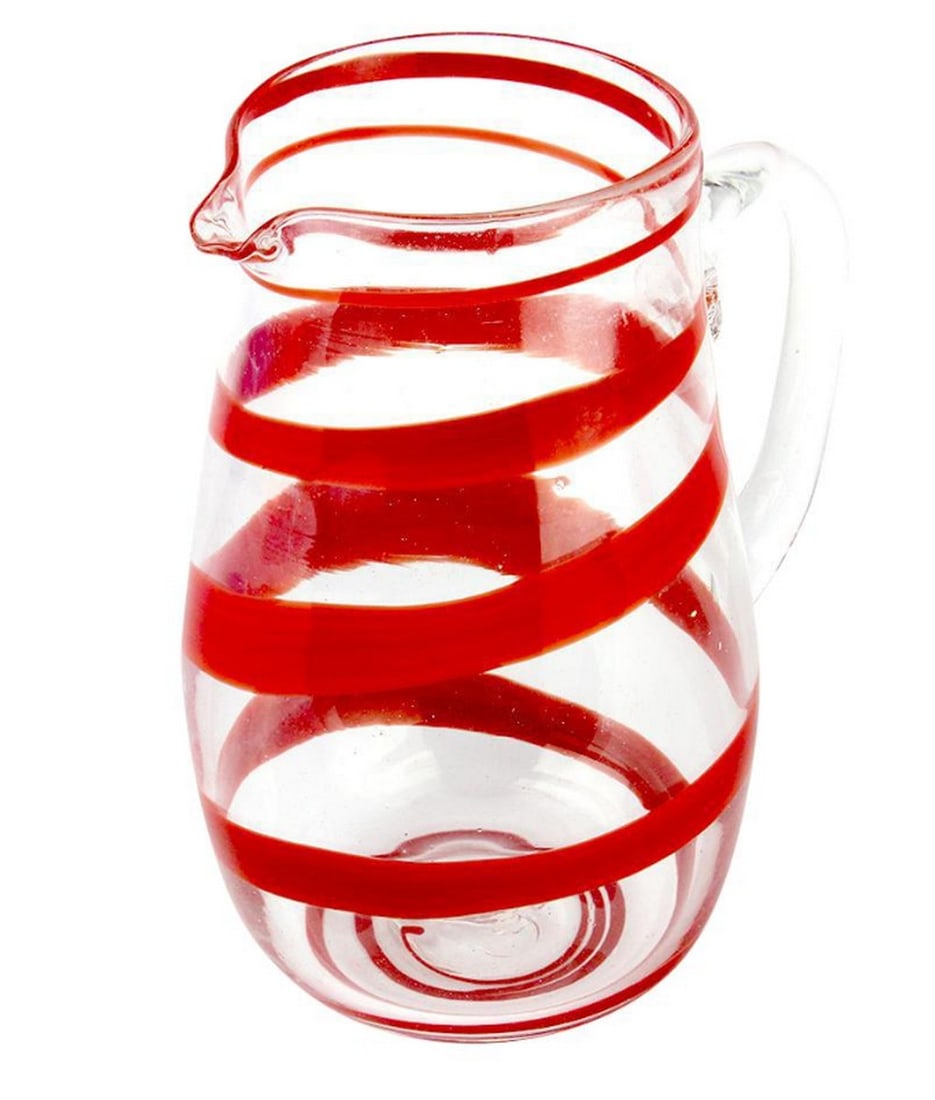 Striped Red Pitcher - Murano Glass (1 of 4)