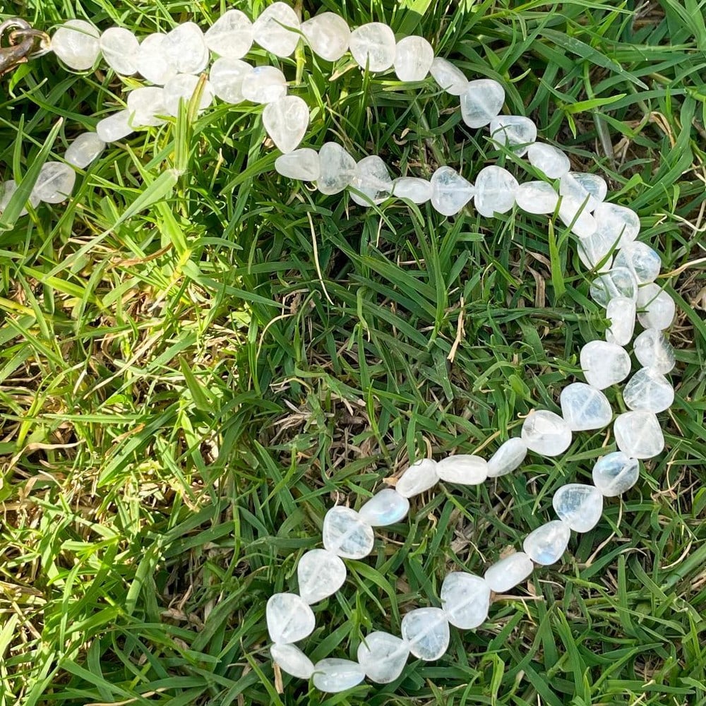 White Rainbow Beaded String Necklace (1 of 1)