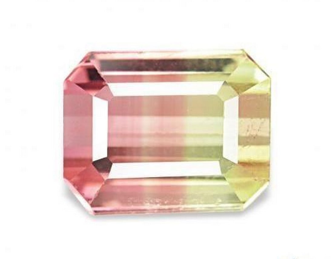 1.72ct Octagon / Emerald Cut Natural Watermelon Tourmaline: 1.72ct Octagon / Emerald Cut Natural Watermelon Tourmaline Introducing the 1.72ct Octagon / Emerald Cut Natural Watermelon Tourmaline, a captivating gemstone that displays a beautiful transition of pi