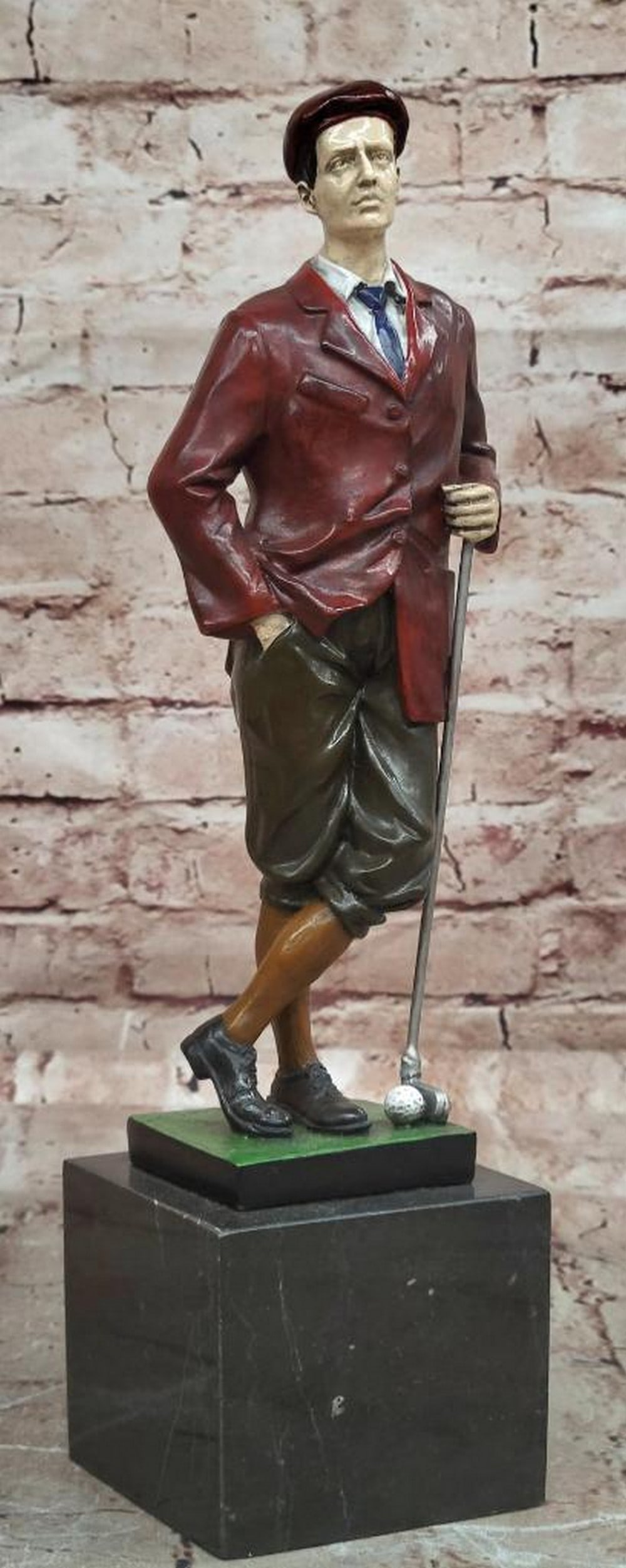 Cesaro Signed Bronze Sculpture on Marble Base - 12.5" x 3.5": Cesaro Signed Bronze Sculpture on Marble Base - 12.5" x 3.5" This hand made bronze sculpture by Cesaro showcases refined craftsmanship and expressive design, enhanced with carefully applied mu