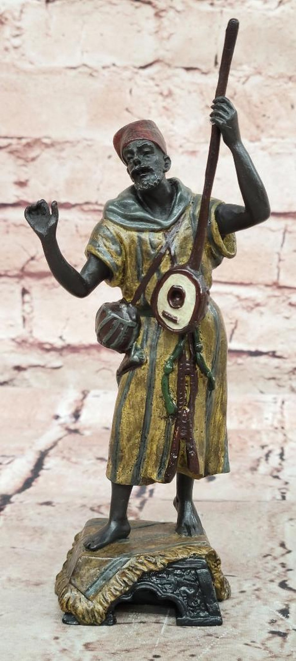 Vienna Style Musician Bronze Sculpture - 7" x 3" (1 of 6)