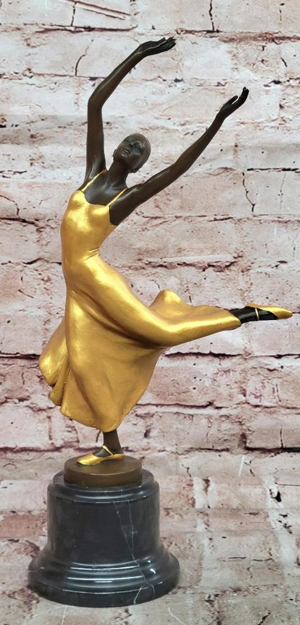 Vintage Ballerina Girl Signed Bronze Sculpture by Pascal Delor - 14.5" x 7.5": Vintage Ballerina Girl Signed Bronze Sculpture by Pascal Delor - 14.5" x 7.5" This original signed bronze sculpture by Pascal Delor captures a vintage ballerina in a moment of refined poise an