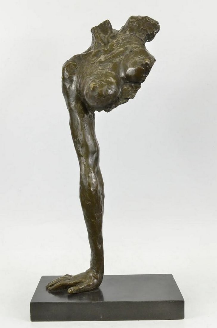 Timeless Bronze Sculpture of the Female Form Inspired by Nick - 24" x 12": Timeless Bronze Sculpture of the Female Form Inspired by Nick - 24" x 12" Discover the timeless allure of bronze art with this captivating sculpture by Nick, showcasing an exquisite depiction 