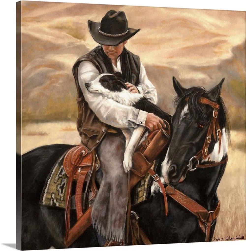 All a Cowboy Needs - Canvas Reproduction by Victoria Wilson Schultz (1 of 2)