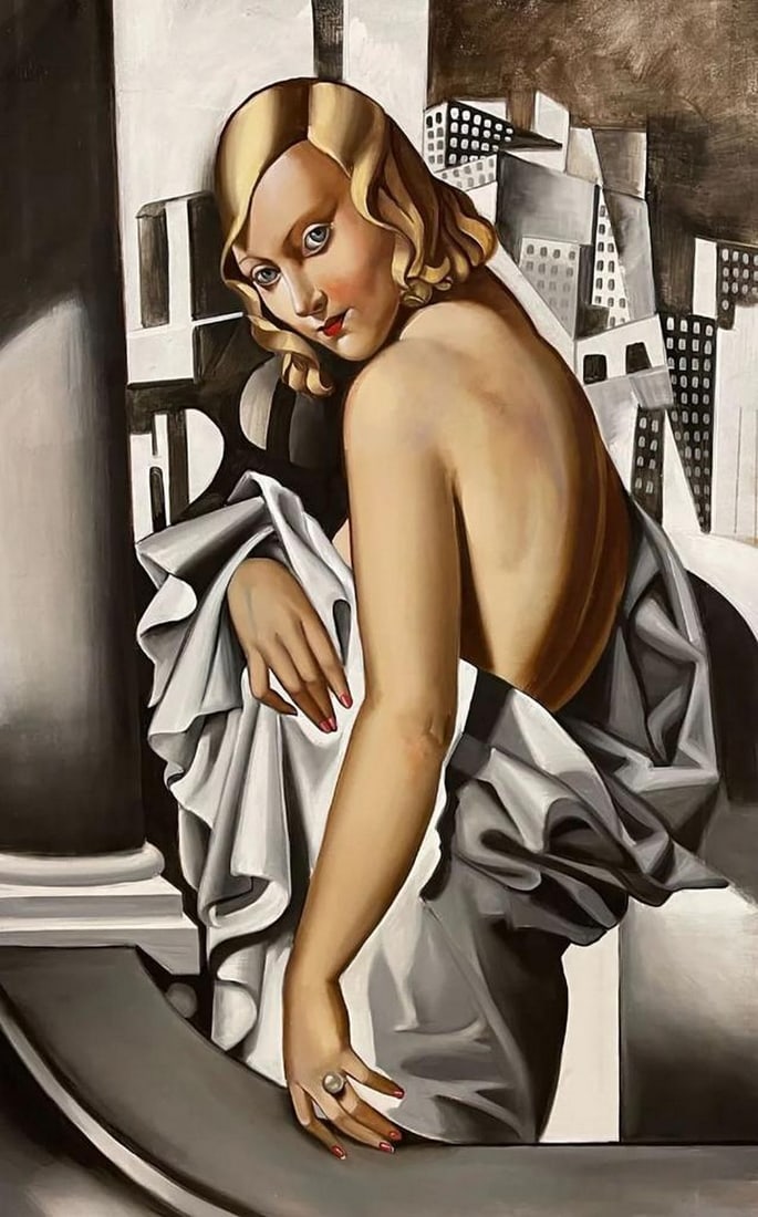 Contemporary Fresco Portrait of Marjorie Ferry: Contemporary Fresco Portrait of Marjorie Ferry The 'Portrait of Marjorie Ferry Contemporary Fresco' is one of our distinctive Contemporary Fresco Paintings, crafted by qualified Masters of Arts.