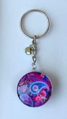 Double-Sided Floral & Patterned Keychain - 2