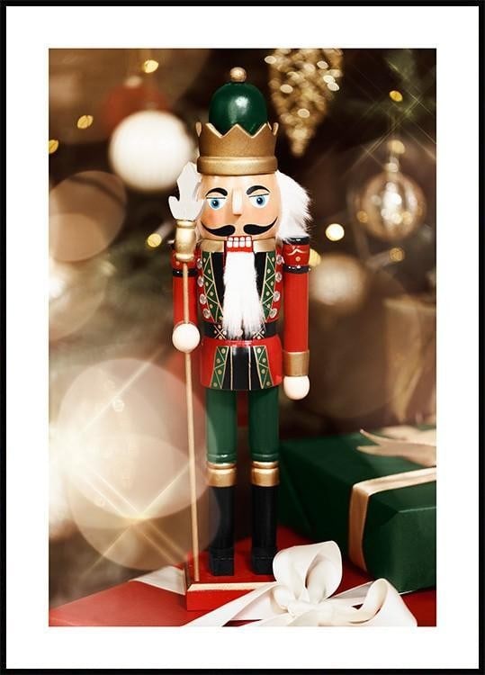 Classic Nutcracker Elegance Wall Art Poster 28'' x 20'': Classic Nutcracker Elegance Wall Art Poster 28" x 20" Step into the enchanting world of the holiday season with our " Classic Nutcracker Elegance" Wall Art Poster, a timeless piece that me