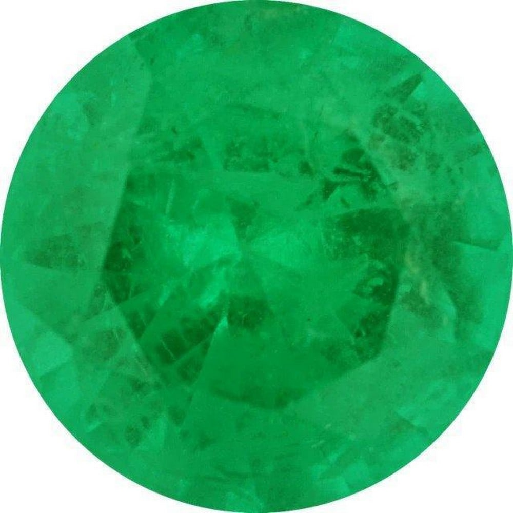 Medium-Fine Round Cut Natural Green Emerald - AA+ Grade (1 of 1)