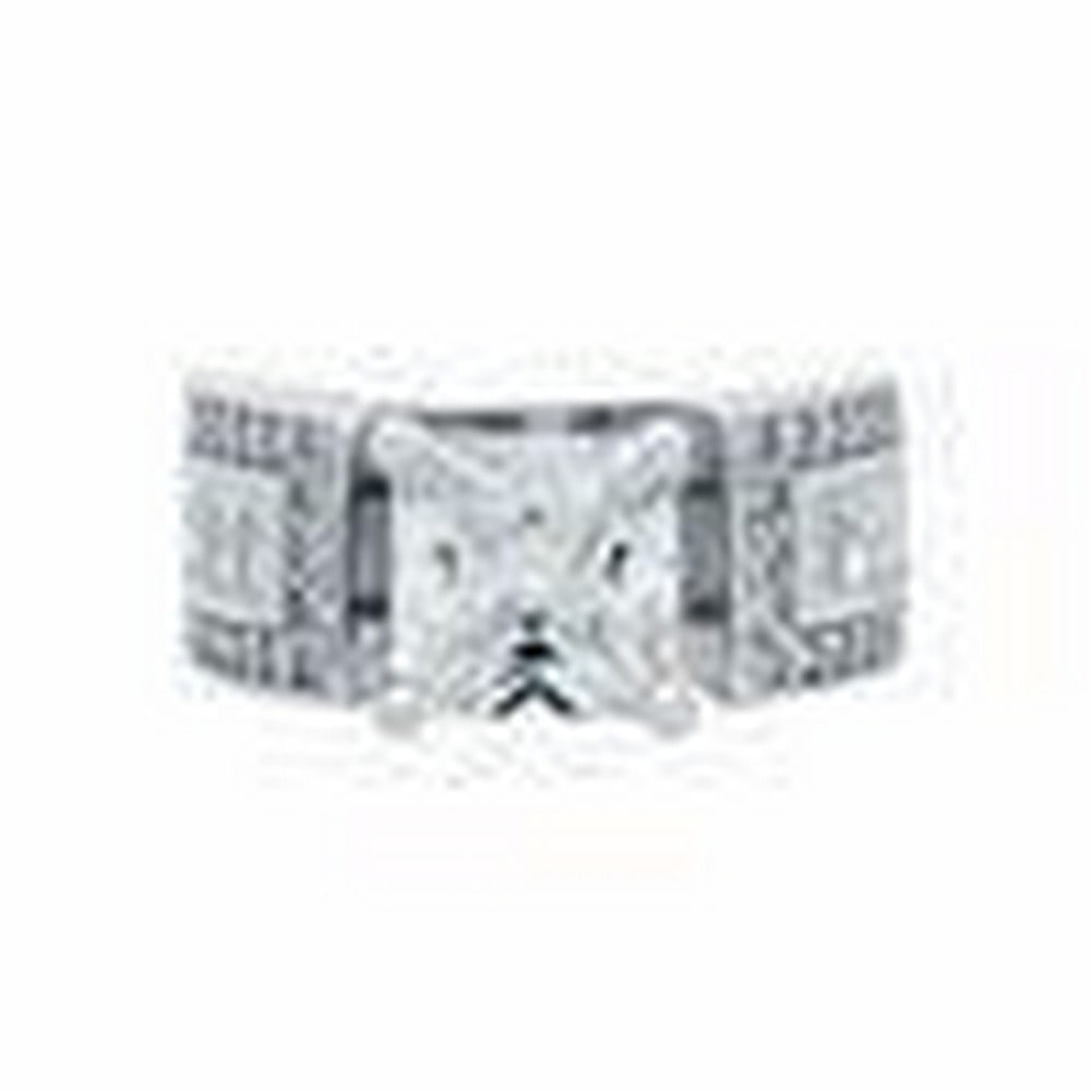 Sterling Silver Prong Setting Austrian Crystal Ring - 2