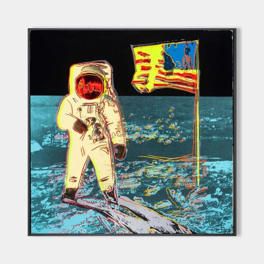 Colorful Astronaut Andy Warhol Inspired Canvas Painting (1 of 2)
