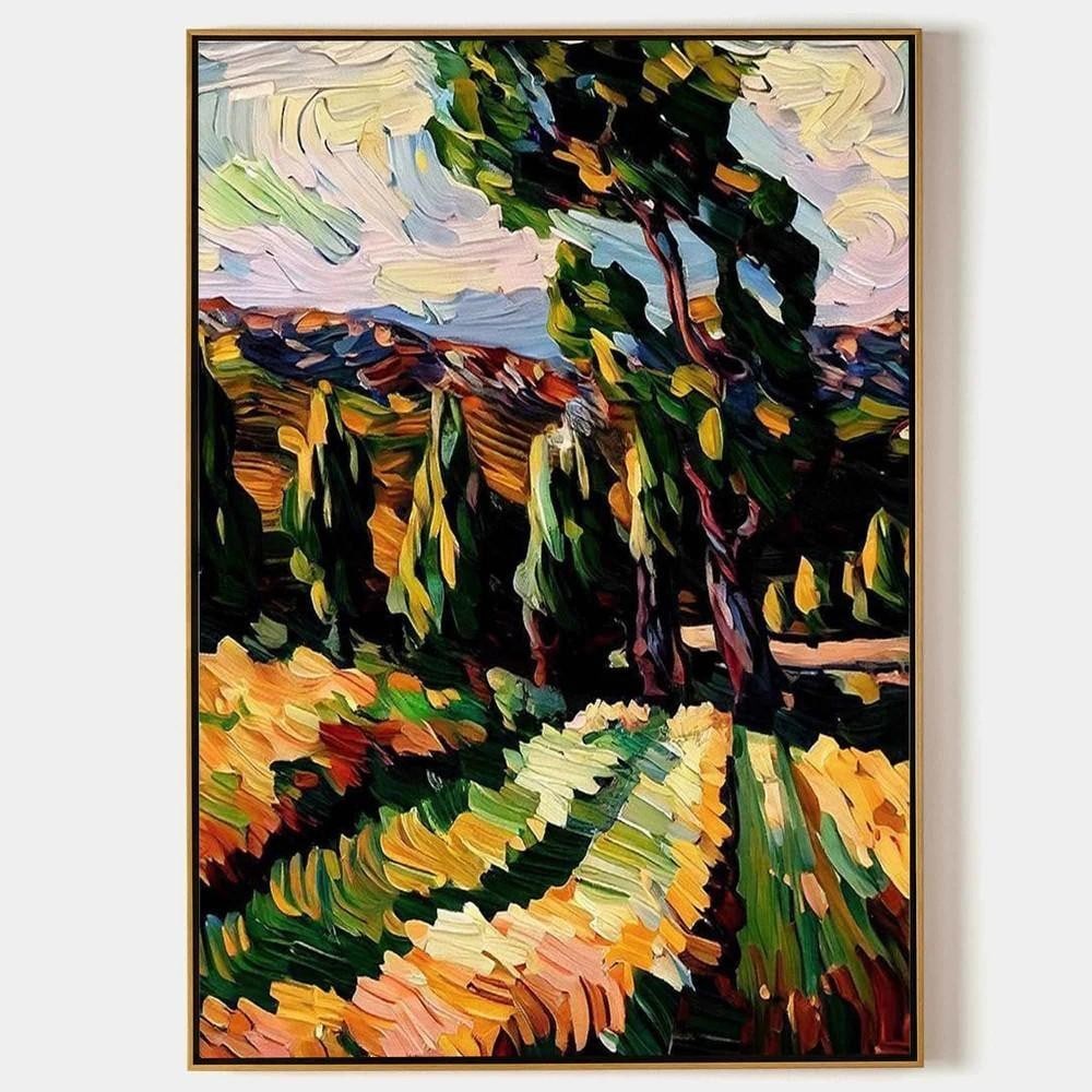 Framed 3D Abstract Landscape Oil Canvas Painting: Framed 3D Abstract Landscape Oil Canvas Painting Transform your space with this Framed 3D Abstract Landscape Oil Canvas Painting. Featuring rich textures and dynamic layers, this artwork creates an im