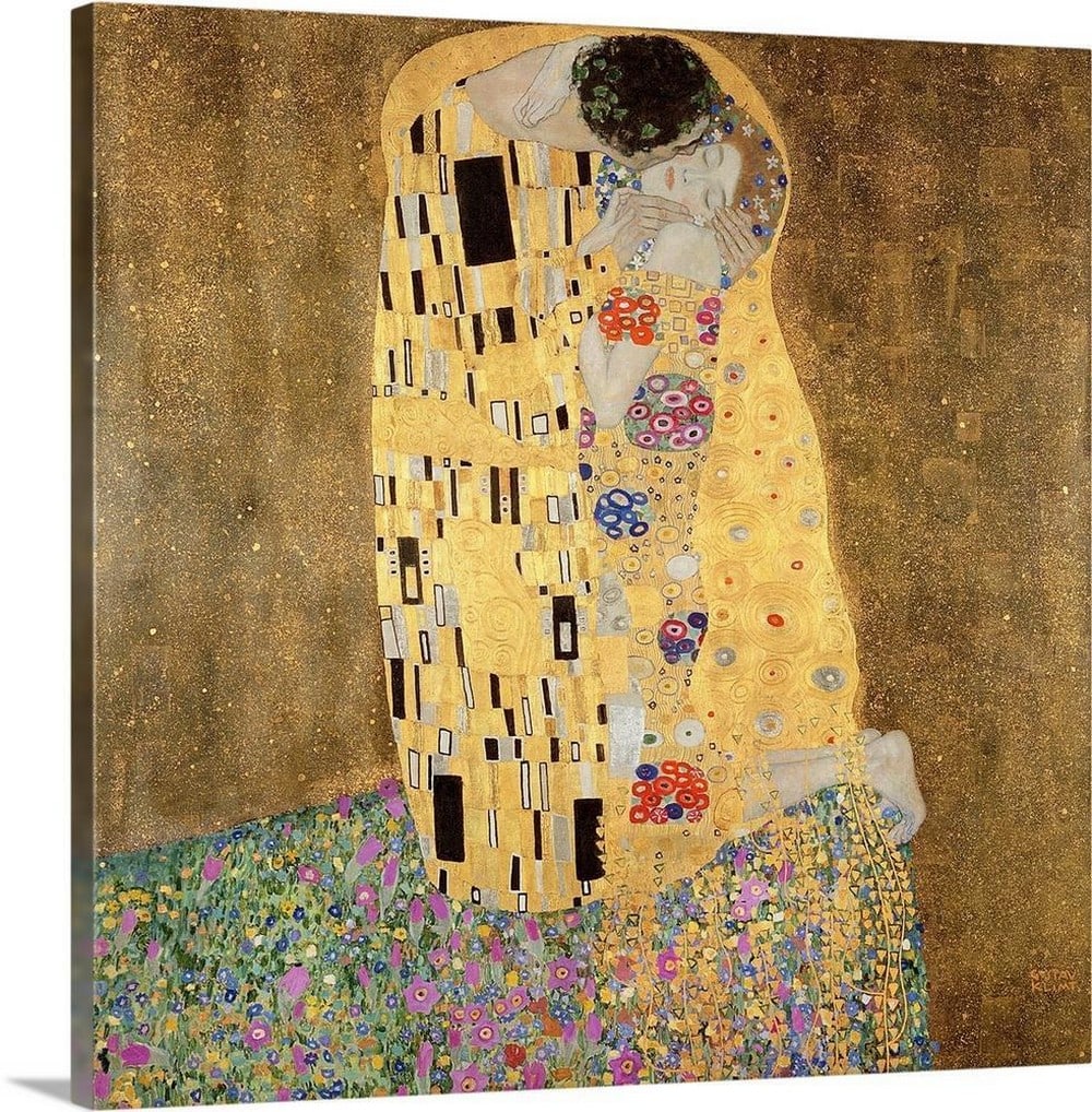 The Kiss, 1907 08 Canvas Reproduction by Gustav Klimt (1 of 2)