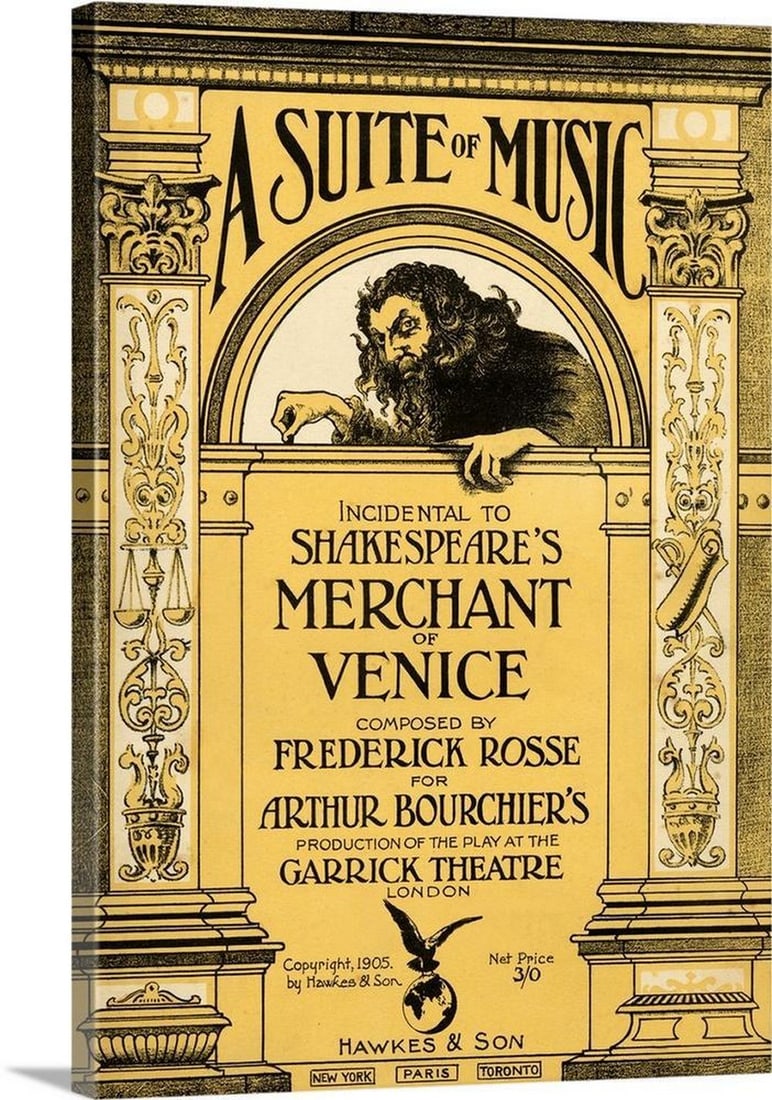Shakespeare's - Merchant Of Venice Canvas Reproduction (1 of 1)