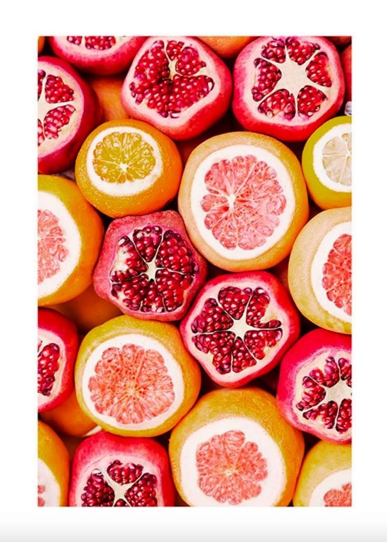 The Seeds Within Poster: The Seeds Within Poster Photograph of grapefruits, oranges and pomegranates Dimensions: 20" x 28" View Photos For Further Details