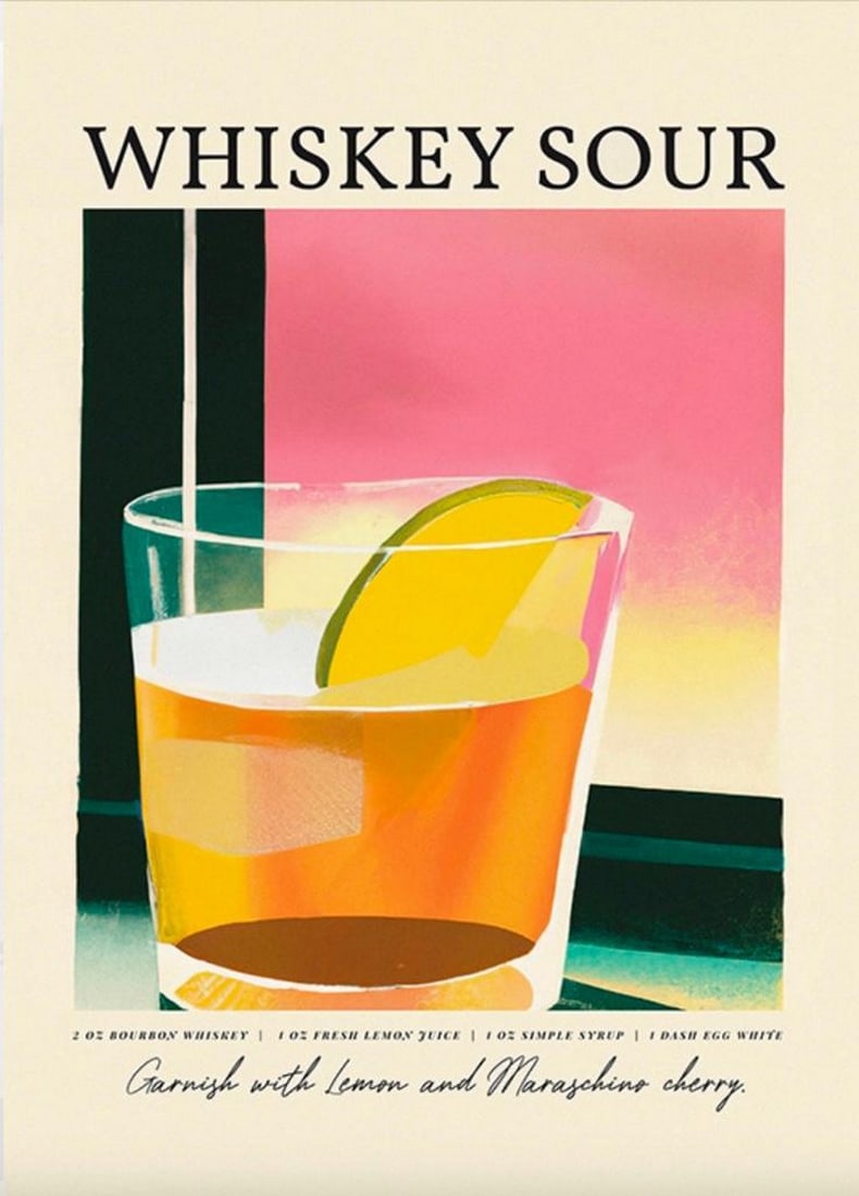 Whiskey Sour In The Sunset Poster (1 of 1)