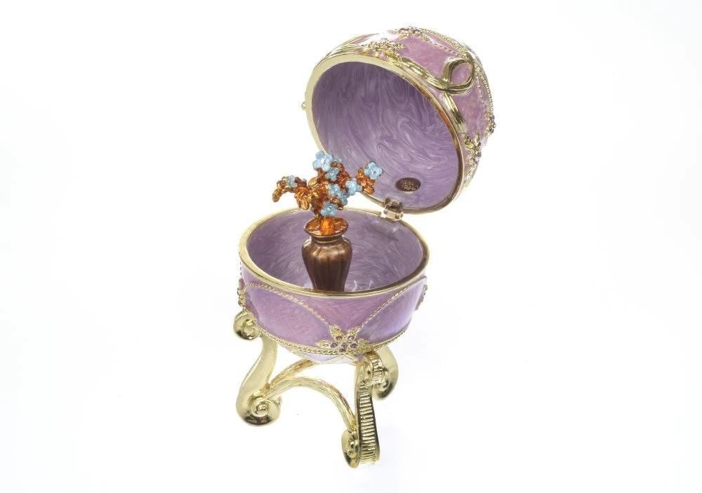 Purple Easter Egg with Flower Vase - 3