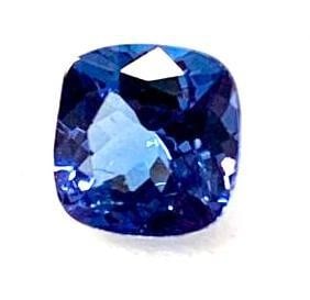 0.86ct Cushion Faceted Tanzanite Gemstone: Tanzanite is a rare and precious gemstone, which has been coined a geographical phenomenon because of the unusual formation of the stone. The only known source this stone can be found in is a thin str