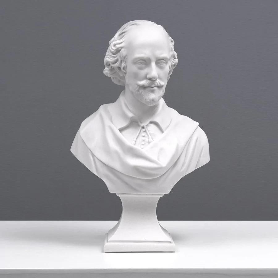 William Shakespeare Bust Replica by R. Monti, 1861 - (7.5lbs) (1 of 7)