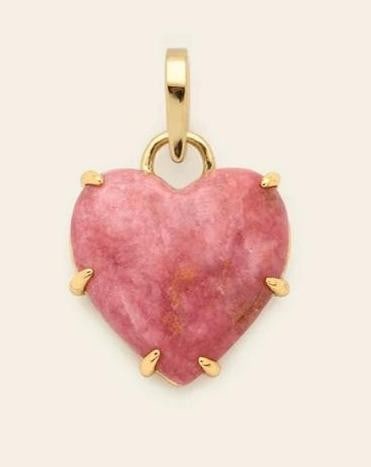 Blush Heart Stone Charm - Gold Vermeil/Rose: Blush Heart Stone Charm - Gold Vermeil/Rose Soft blush with a big heart, the Blush Heart Stone Charm captures a romantic, soothing energy in a shape that speaks for itself. Crafted in 14k gold