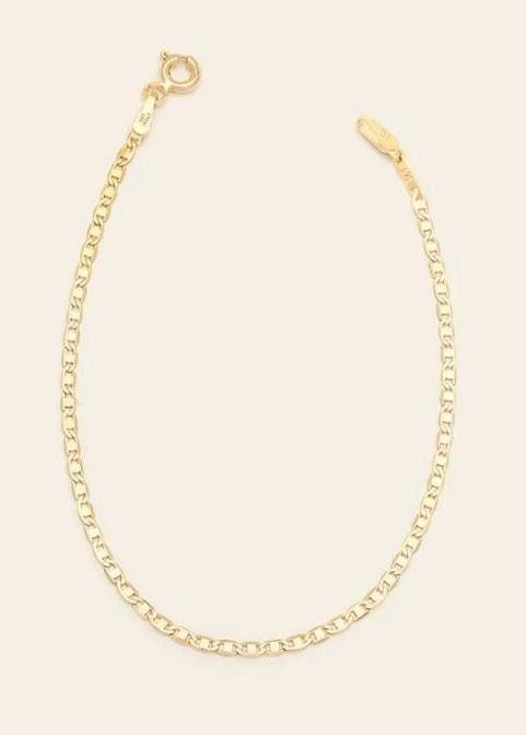 Mariner Link Chain Bracelet: Mariner Link Chain Bracelet Bring out your inner glow with this classic chain bracelet, featuring interlocking links inspired by a sailor's anchor. Crafted in 14k gold vermeil, the flat mariner