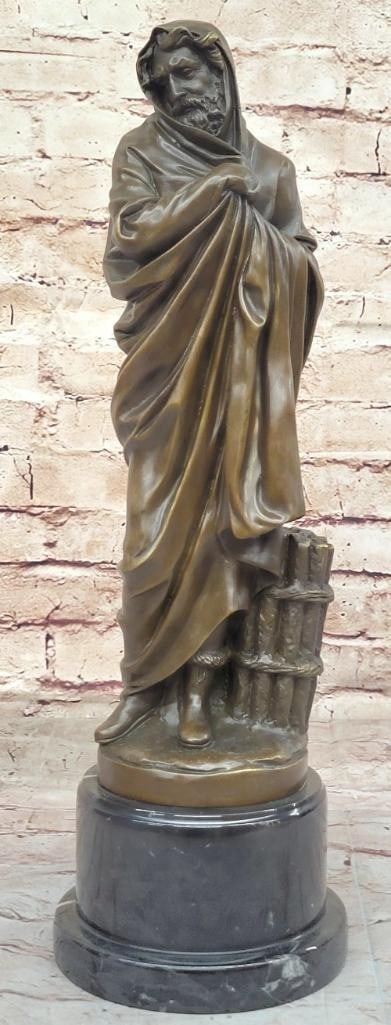 Ed Zegut ''Jesus of Nazareth Christ'' Inspired Bronze Sculpture on Marble Base - 17'' x 5'': Ed Zegut " Jesus of Nazareth Christ" Inspired Bronze Sculpture on Marble Base - 17" x 5" Elevate your spiritual space with the profound presence of the Signed Ed Zegut Jesus of Nazareth Ch