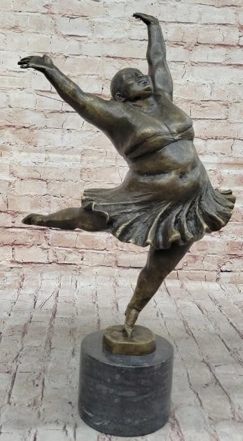 Elegant Arabesque Full Figure Free Spirited Ballet Dancer Original Bronze Sculpture - 19.5'' x 12'': Elegant Arabesque Full Figure Free Spirited Ballet Dancer Original Bronze Sculpture - 19.5" x 12" Introducing our " Elegant Arabesque Full Figure Ballet Dancer" Original Bronze Sculpture, 