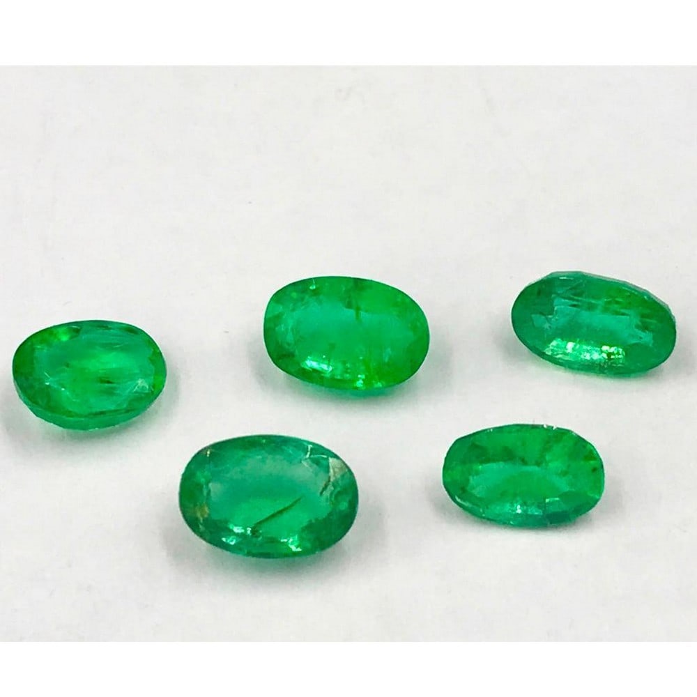 Five Faceted Emerald Ovals - 2.44ct Total Weight: Five Faceted Emerald Ovals For many, emerald is considered to be the symbol of rebirth. It is also believed to represent good fortune, youth, balance, growth, peace, and foresight. Size- 6x4 mm, Piece