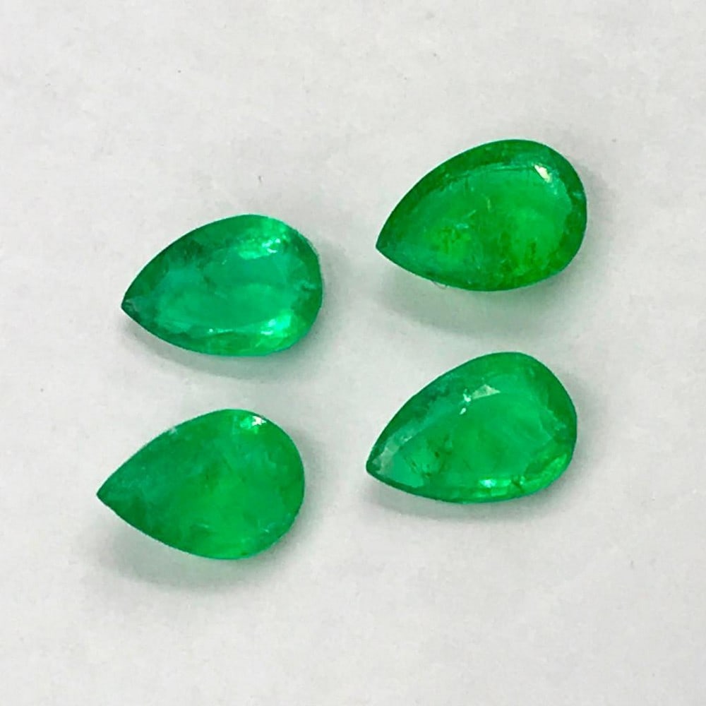 2.49ct Four Faceted Emerald Pear Gemstone: Four Faceted Emerald Pears For many, emerald is considered to be the symbol of rebirth. It is also believed to represent good fortune, youth, balance, growth, peace, and foresight Size- 7x5 mm, Pieces
