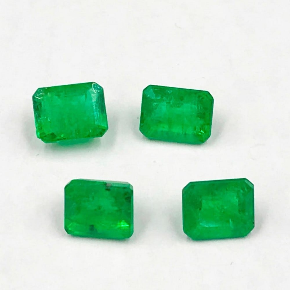 Quad of Faceted Emerald Octagons - 2.8ct Total Weight: Quad of Faceted Emerald Octagons For many, emerald is considered to be the symbol of rebirth. It is also believed to represent good fortune, youth, balance, growth, peace, and foresight Size- 5.7x4.9 