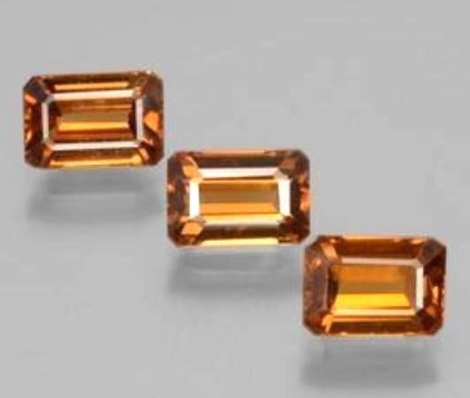 3.25ct Octagon Facet Marmalade Orange Hessonite Garnet Gemstones: 3.25ct Octagon Facet Marmalade Orange Hessonite Garnet Gemstones This Lot Contains 3 Gemstones Size: 6.9mm L x 4.9mm W x 3.3mm D Total Carat Weight: 3.25ct Clarity: VS Untreated Origin: Sri Lanka Plea