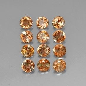3.1ct Round Cut Andalusite Gemstones: 3.1ct Round Cut Andalusite Gemstones Lot Contains 12 Gemstones Size: 4.02mm Diameter x 2.5mm Deep Total Carat Weight: 3.1ct Individual Carat Weight: Approximately 0.26 Clarity: VS-SI Untreated