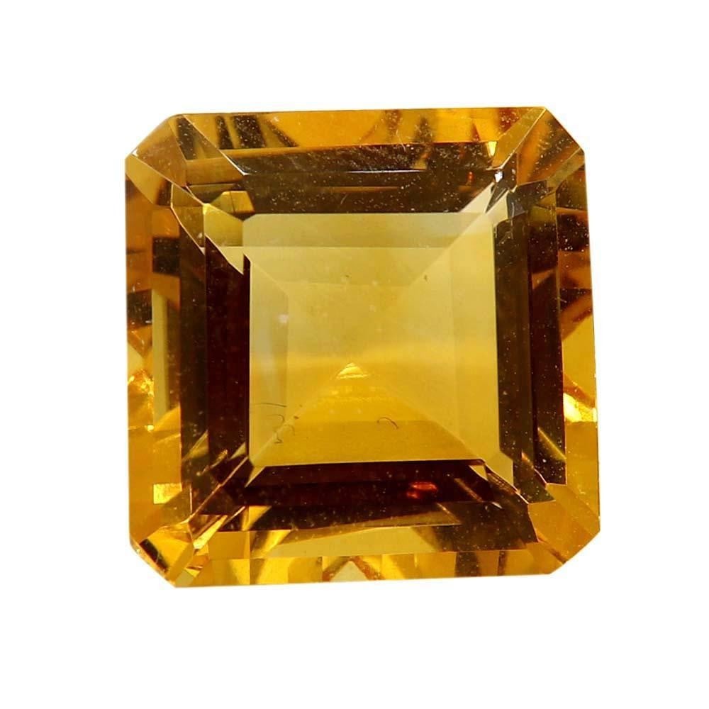 8.62ct Octagon Faceted Citrine Gemstone: Octagon Faceted Citrine Large sized Citrine, clean center piece, Size- 12.7x12.8, Weight- 8.62 ct View photos for further details.