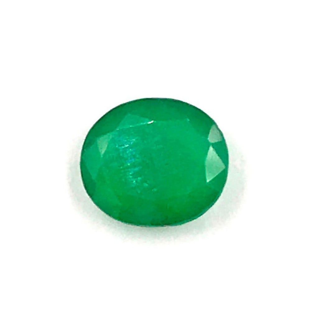 1.88ctFaceted Emerald Oval Gemstone: Faceted Emerald Oval For many, emerald is considered to be the symbol of rebirth. It is also believed to represent good fortune, youth, balance, growth, peace, and foresight. Size- 8.9x7.6 mm, Weight-
