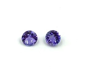 Lot Of 2 Round Cut Tanzanite Gemstone 1.24 Carat Total Weight: Lot Of 2 Round Cut Tanzanite Gemstone 1.24 Carat Total Weight Tanzanite is a rare and precious gemstone, which has been coined a geographical phenomenon because of the unusual formation of the stone.