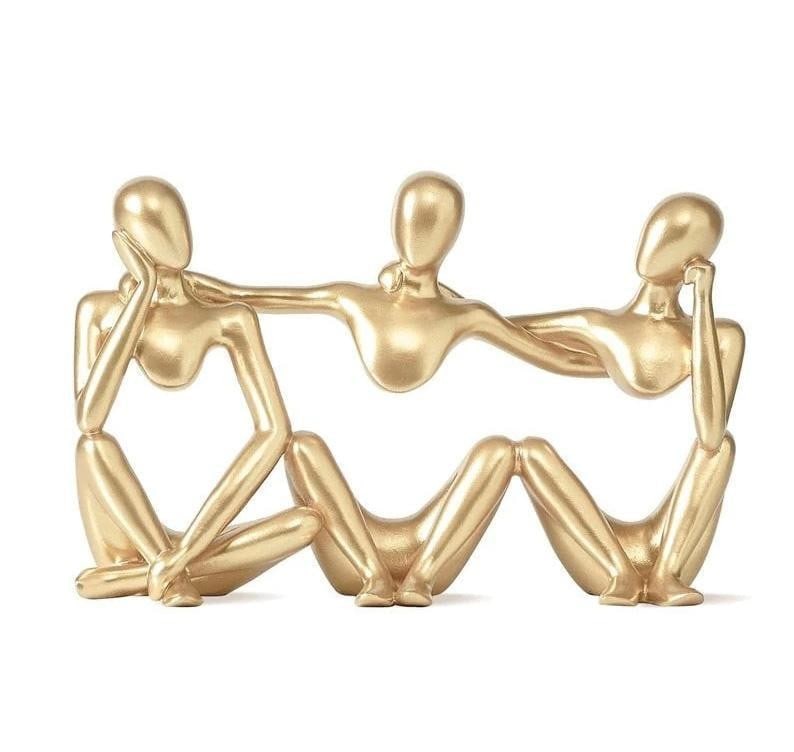 9'' - Custom Design ''Besties Trio'' Abstract Best Friend Statue: 9" - Custom Design " Besties Trio" Abstract Best Friend Statue Nordic Abstract Best Friend Statues will add an artistic flair to you home and office. It also make the perfect gift for all art