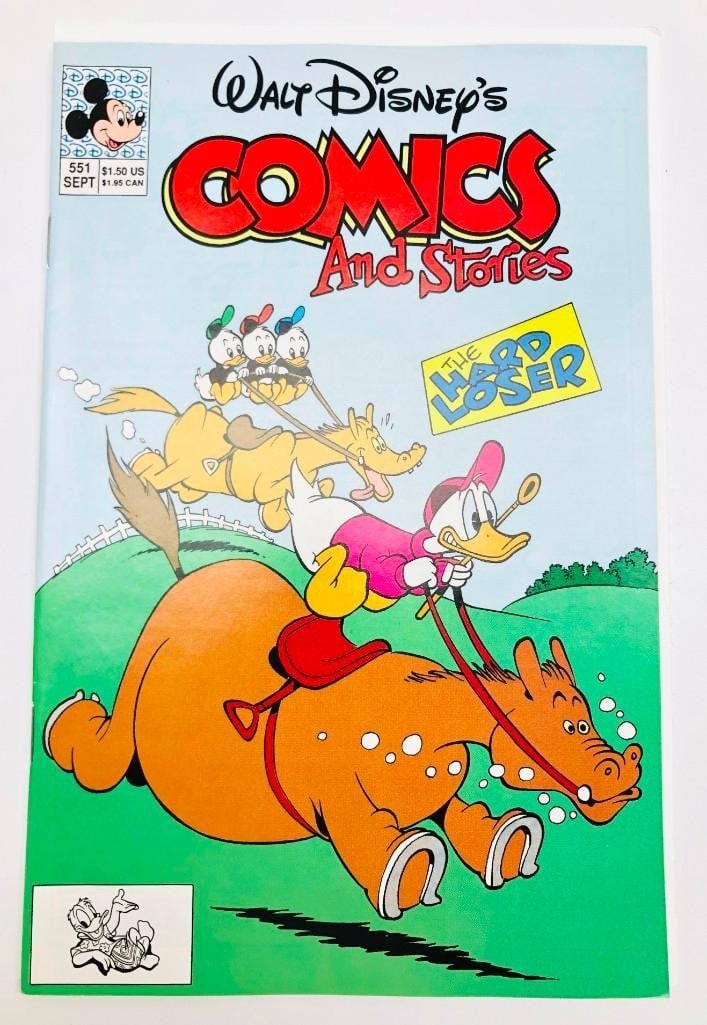 Vintage Walt Disney Comics And Stories #551 - The Hard Loser: A Vintage Walt Disney Comics And Stories #551 Comic Book - Donald Duck: The Hard Loser. Amazing Condition Vintage Comic Book. Please View Photos For Further Details.