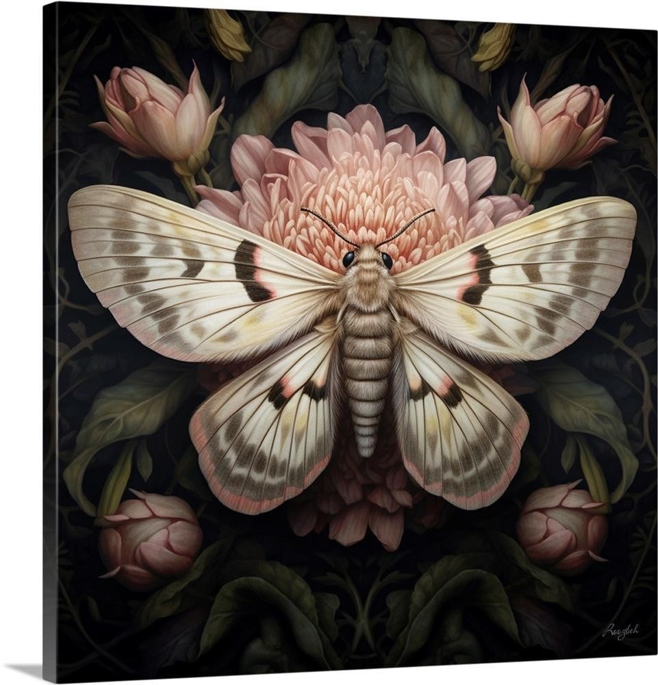 Moth Flight Canvas Wall Art Reproduction: Moth Flight Canvas Wall Art Reproduction Enhance your space with the dynamic composition of Roozbeh Bahramali's Moth Flight, exquisitely reproduced on high-quality canvas. Known for his modern,