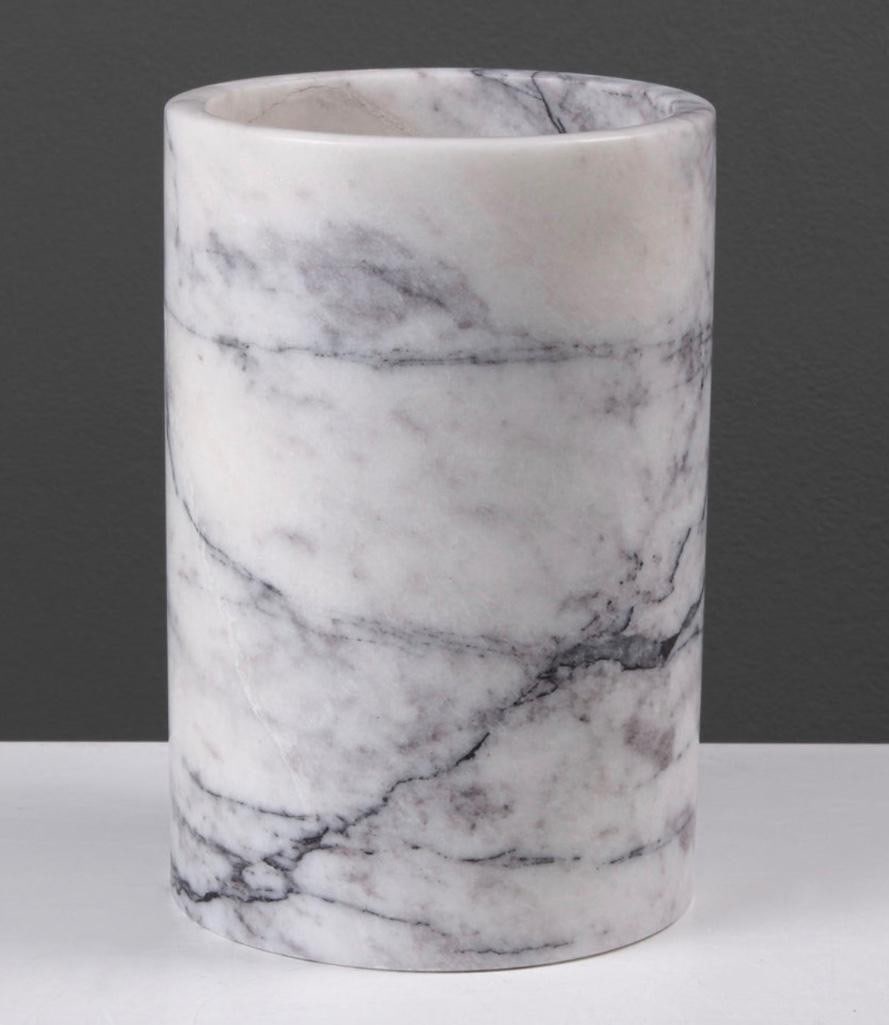 Marble Vase and Bottle Cooler: Marble Vase and Bottle Cooler This stunning natural solid white marble vase is not only a breathtaking decorative piece in its own right, but it also doubles as a practical container for flowers or a
