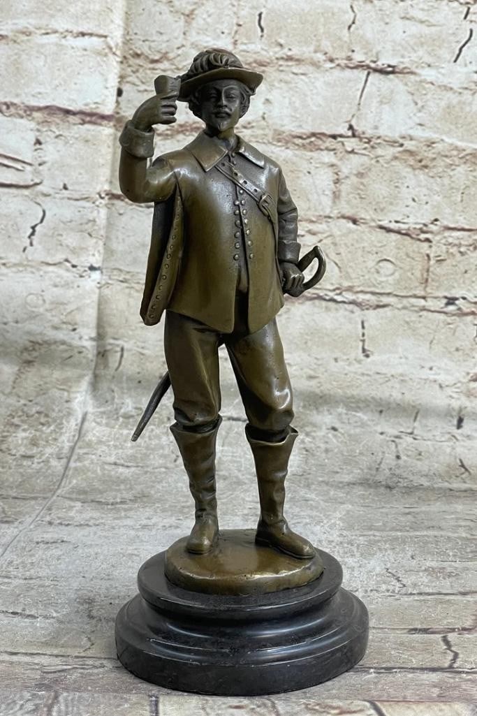 Thom Anatole Guillot's Conquistador Legacy Inspired Bronze Sculpture - 9.5'' x 4.5'': Thom Anatole Guillots Conquistador Legacy Inspired Bronze Sculpture - 9.5" x 4.5" Immerse yourself in the historical narrative with this stunning bronze sculpture by Thom Anatole Guillot, a Fren