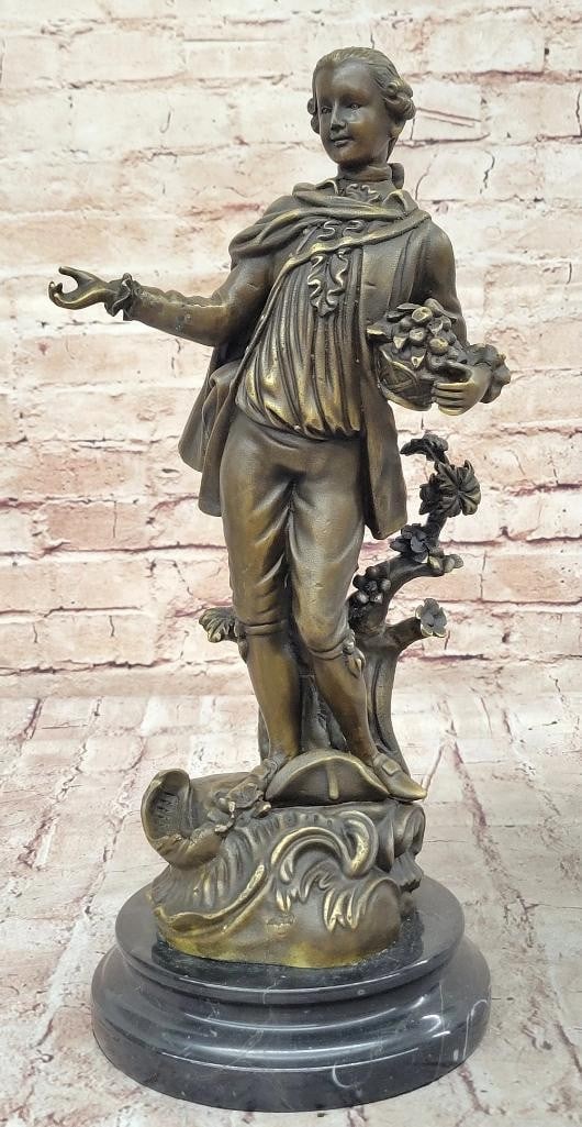 Young English Prince Bronze Sculpture by Milo - 15'' x 7'': Young English Prince Bronze Sculpture by Milo - 15" x 7" This exquisite bronze sculpture captures the youthful charm and regal poise of a young English prince. Handcrafted using the traditional 