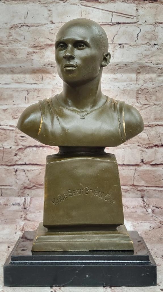 Kobe Bryant Bronze Bust Sculpture by Milo - 11.5'' x 6.5'': Kobe Bryant Bronze Bust Sculpture by Milo - 11.5" x 6.5" This limited edition bronze bust by artist Milo pays powerful tribute to basketball icon Kobe Bryant. Capturing the late legend's intensi