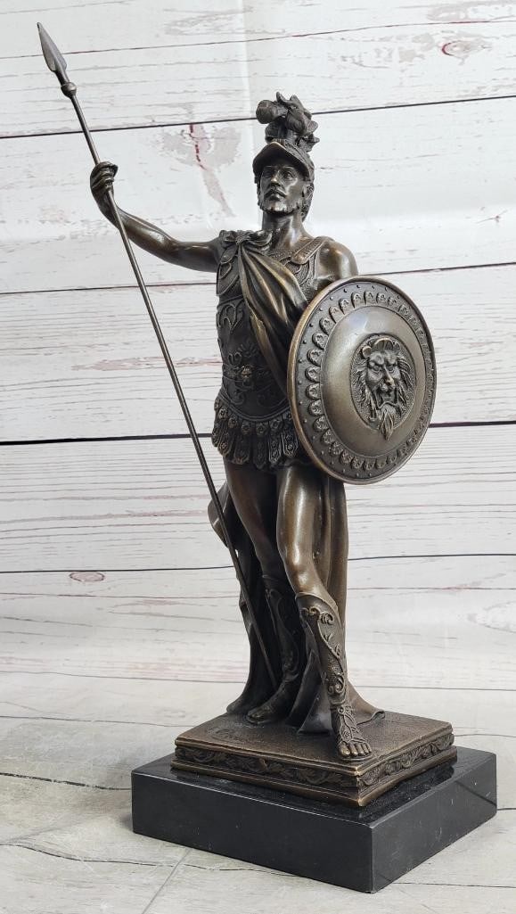 Guarding Roman Soldier Inspired Bronze Statue - 14'' x 6'' (1 of 5)