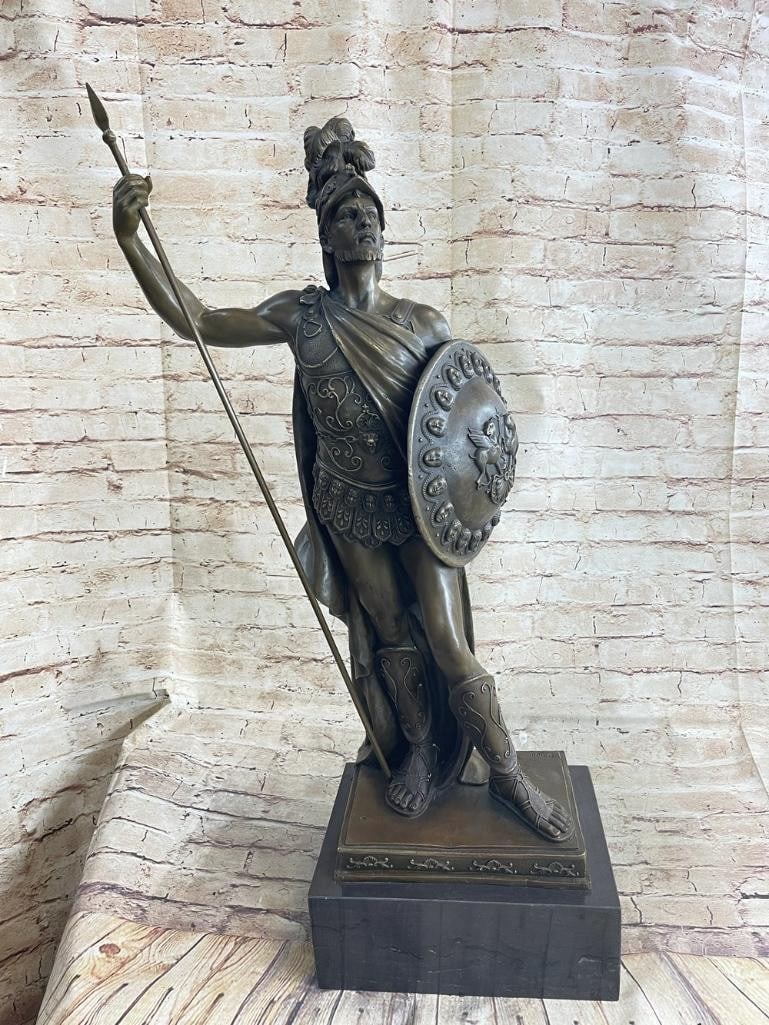 Dalou Inspired Bronze Sculpture Valor of the Roman Knight - 30'' x 15'' (1 of 7)