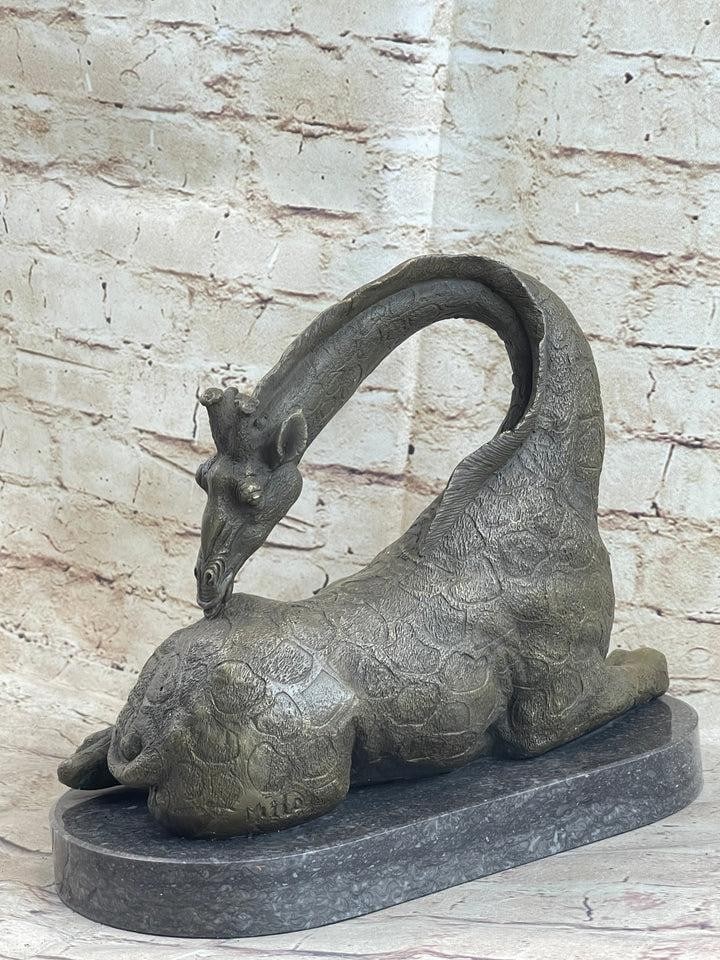 Graceful Giraffe Bronze Statue - 2