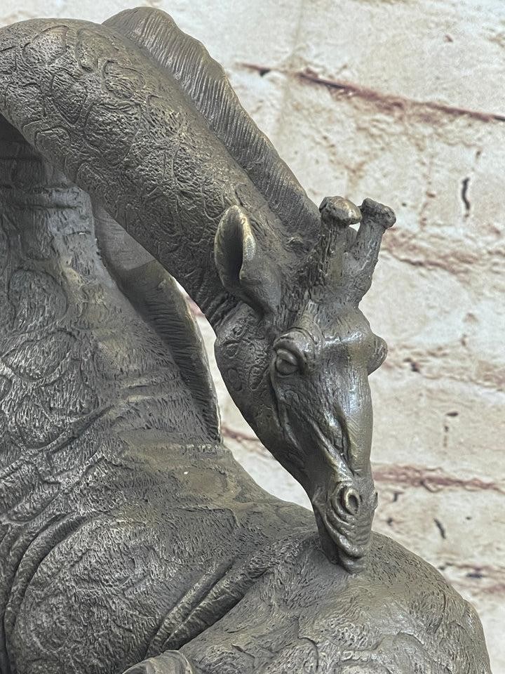 Graceful Giraffe Bronze Statue - 4