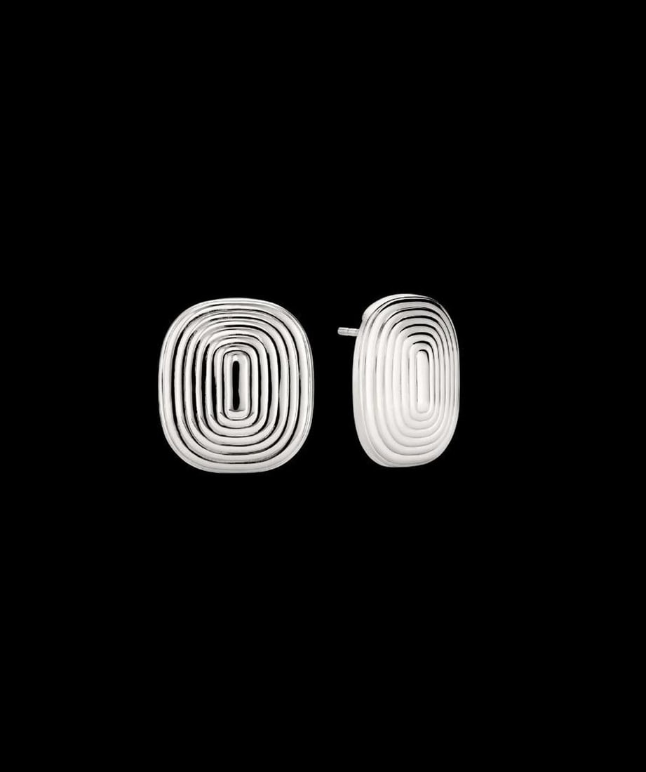 Sterling Silver Wave Ripple Studs: Sterling Silver Wave Ripple Studs Like a drop in still water, these oversized studs send ripples in every direction. Textured and bold, they create a dynamic, eye-catching look that elevates any outfi