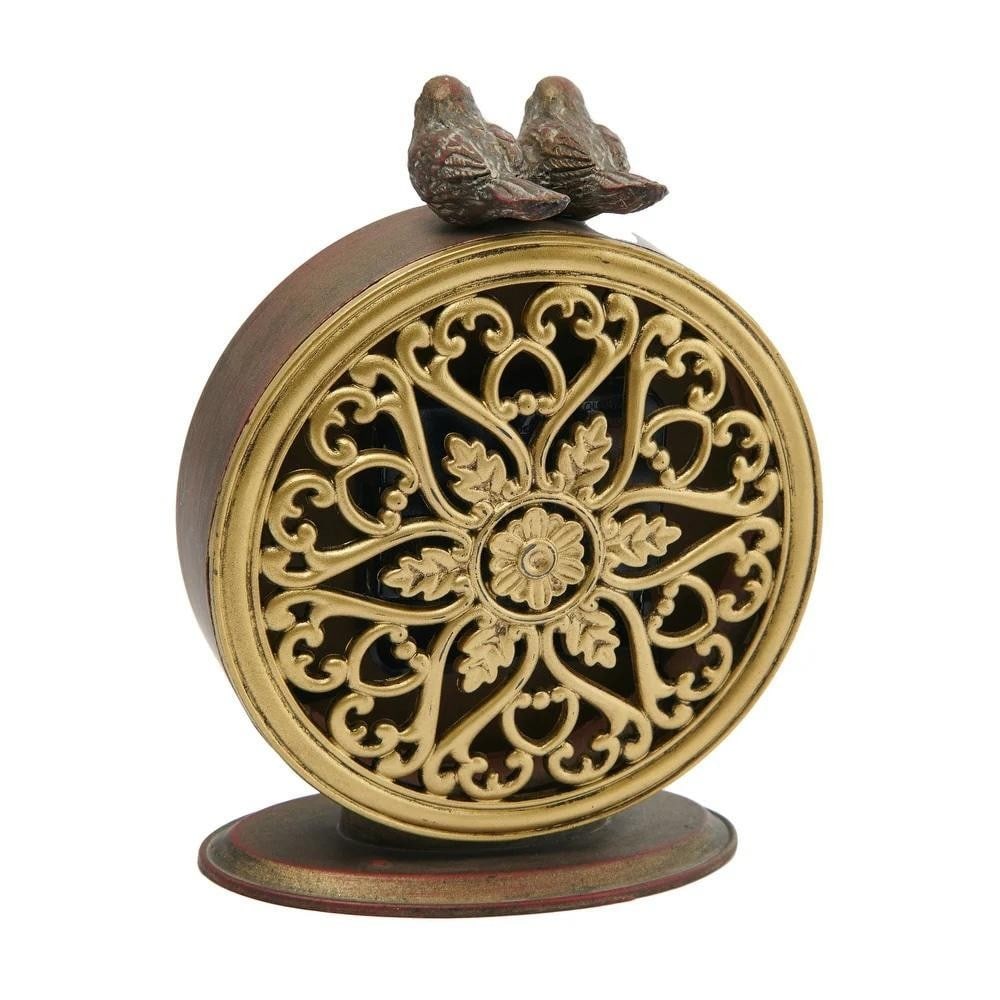 Pewter Bird Mantel Clock - 3