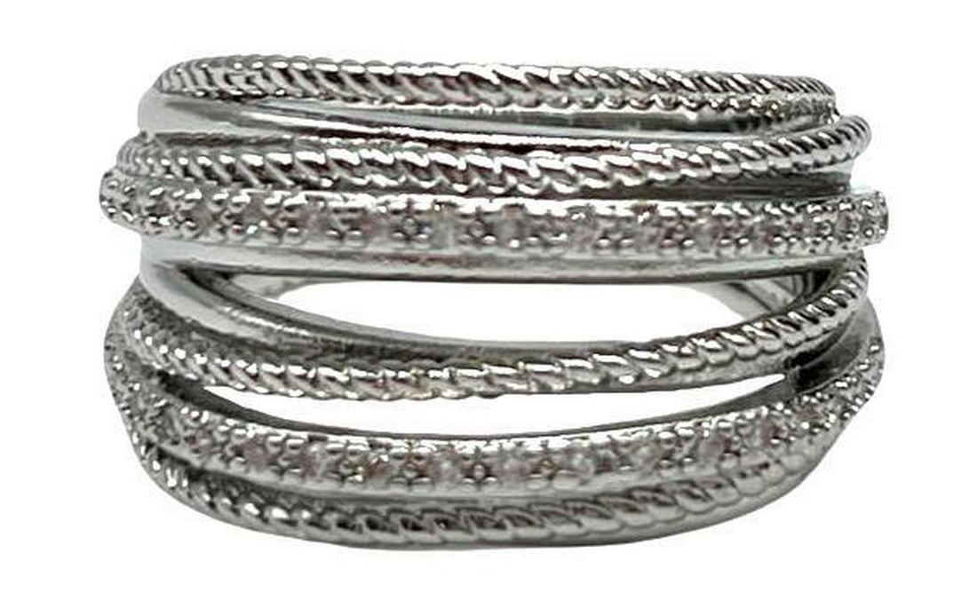 Sterling Silver Layered Band Ring (1 of 1)