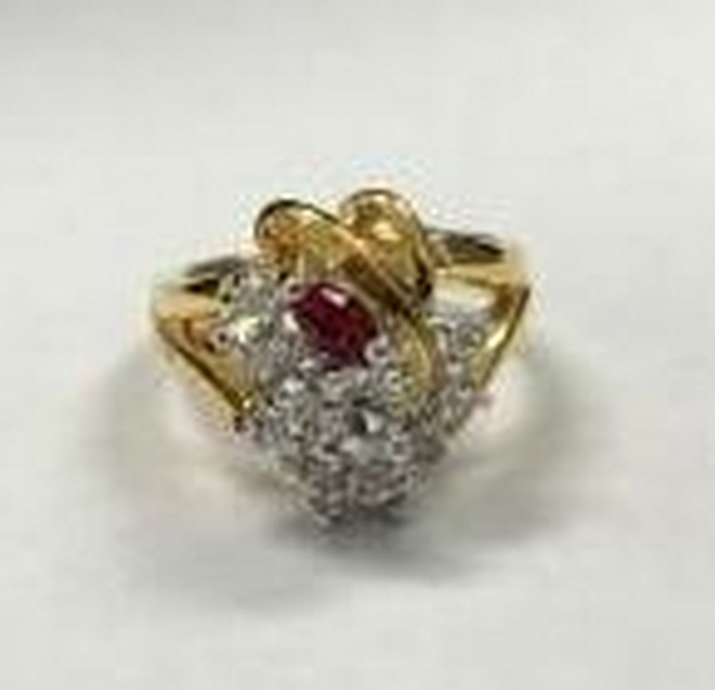 Cluster Ring in Gold Electroplate - 2
